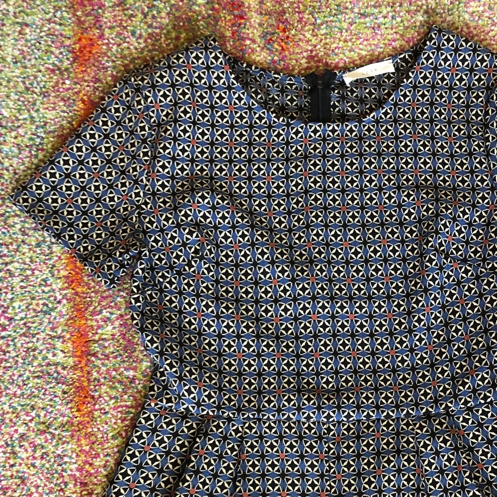 LUSH geometric print romper w pockets